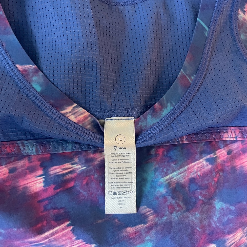 Ivivva Girls Tank Top in Blue and Pink and Purple - Picture 4 of 5
